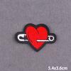 Red Fusible Patches Hiphop Iron On Thermoadhesive Patches For Clothes Cross Skull Embroidery Patches For Jacket Logo Applique