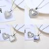 Metal Necklace with Heart Shaped Locket Pendant Adjustable Neckchain Ornament