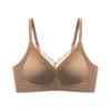 Traceless Liquid Foundation Glossy Sexy Deep V Lace Bra 10A Antibacterial Hyaluronic Acid Soft Support Gathering Underwear Ladies
