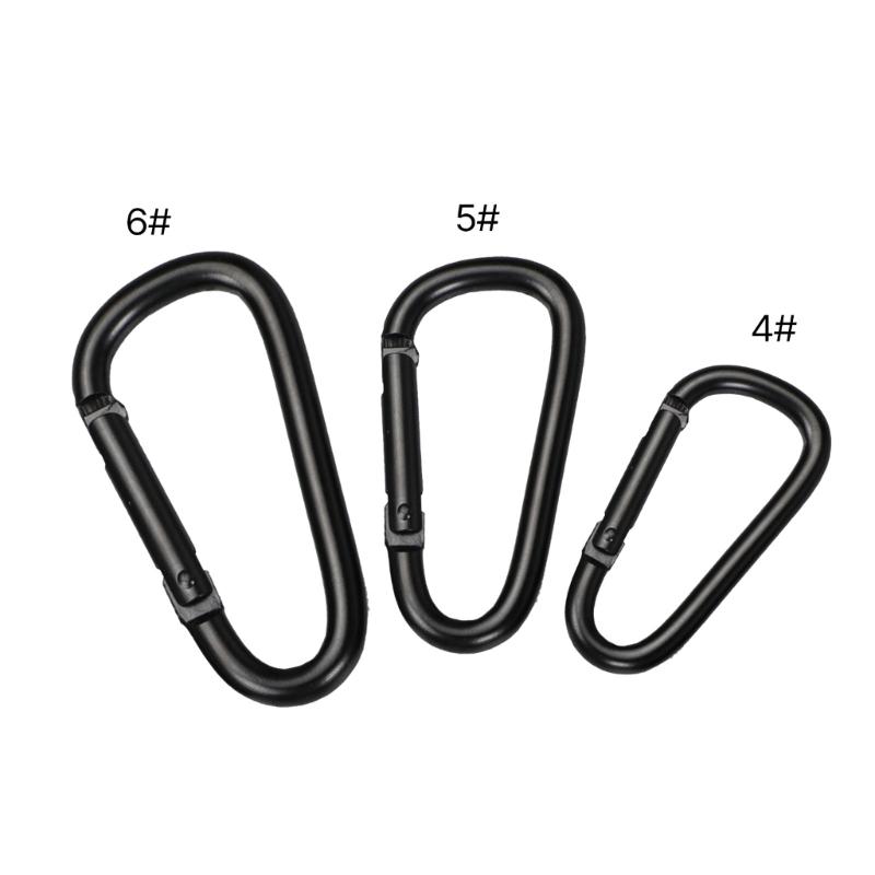 4 Pcs Heavy Duty Spring Snap Hook Small Mountaineering Buckle D Rings Clip Hook Climbing Carabiner Keychain Clip