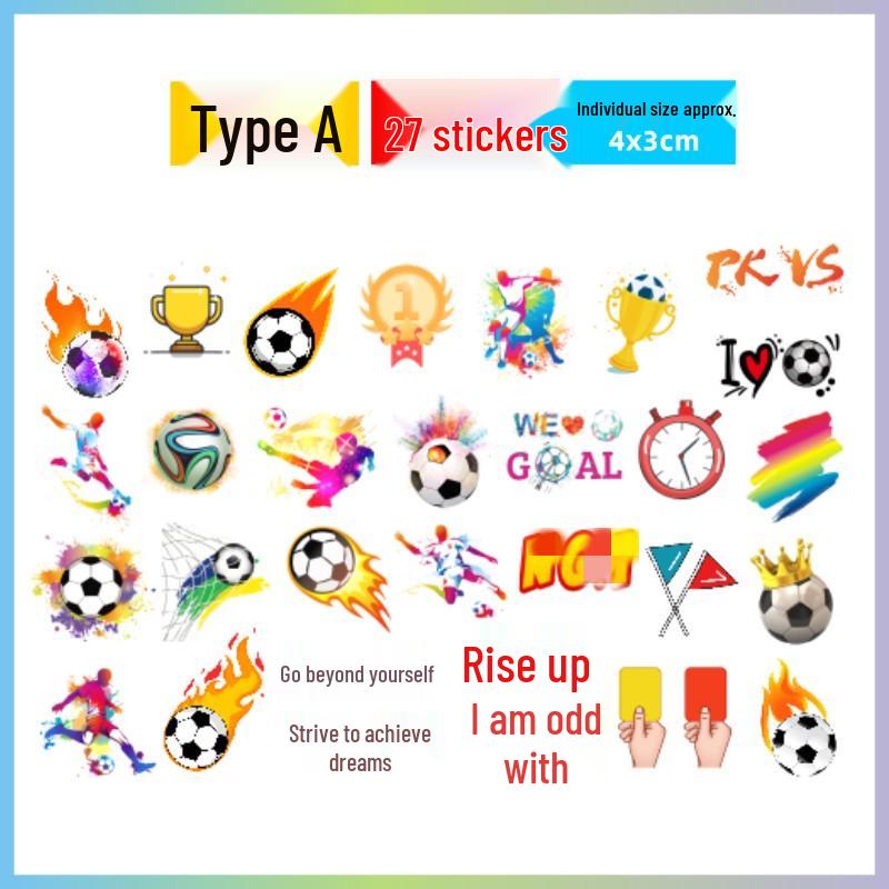 

Rainbow Temporary Tattoos & Face Stickers for School Sports Day - Perfect for Football, Basketball & Running Events