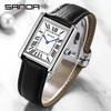 Koppel Horloge 30M Waterdicht Casual Mode Dames Heren Quartz Horloges Slijtvast Lederen Band Vierkant Wijzerplaat Ontwerp Reloj