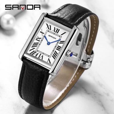 Paar Uhr 30M Wasserdicht Lässig Mode Damen Herren Quarz Uhren Verschleißfest Lederarmband Quadratisches Zifferblatt Design Reloj