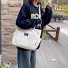 Canvas Oblique Span Bag Female Student Large Capacity Shoulder Bag Canvas Bag Commuter Handbag Portable Tote Bag Popular