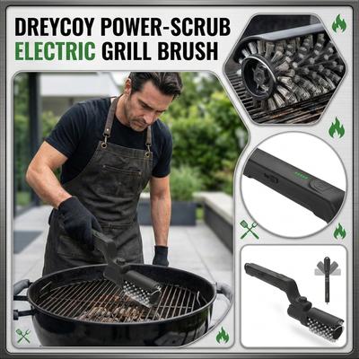 Elektryczna szczotka do grilla, bezprzewodowy elektryczny środek czyszczący do grilla BBQ z mocnym silnikiem, akumulatorowa szczotka do czyszczenia grilla - do tłuszczu i rusztów grillowych