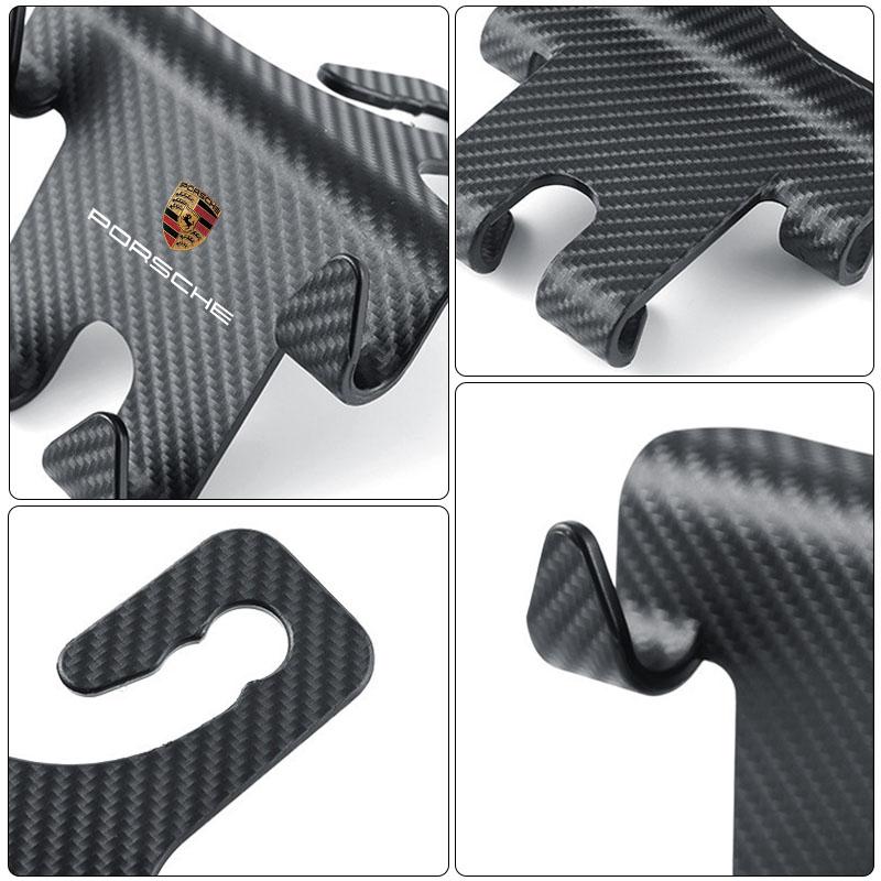 Car Seat Headrest Hook Universal Phone Holder Backseat Organizer For Porsche 911 Cayenne Panamera Macan Boxster Carrera-GT 928 944 918