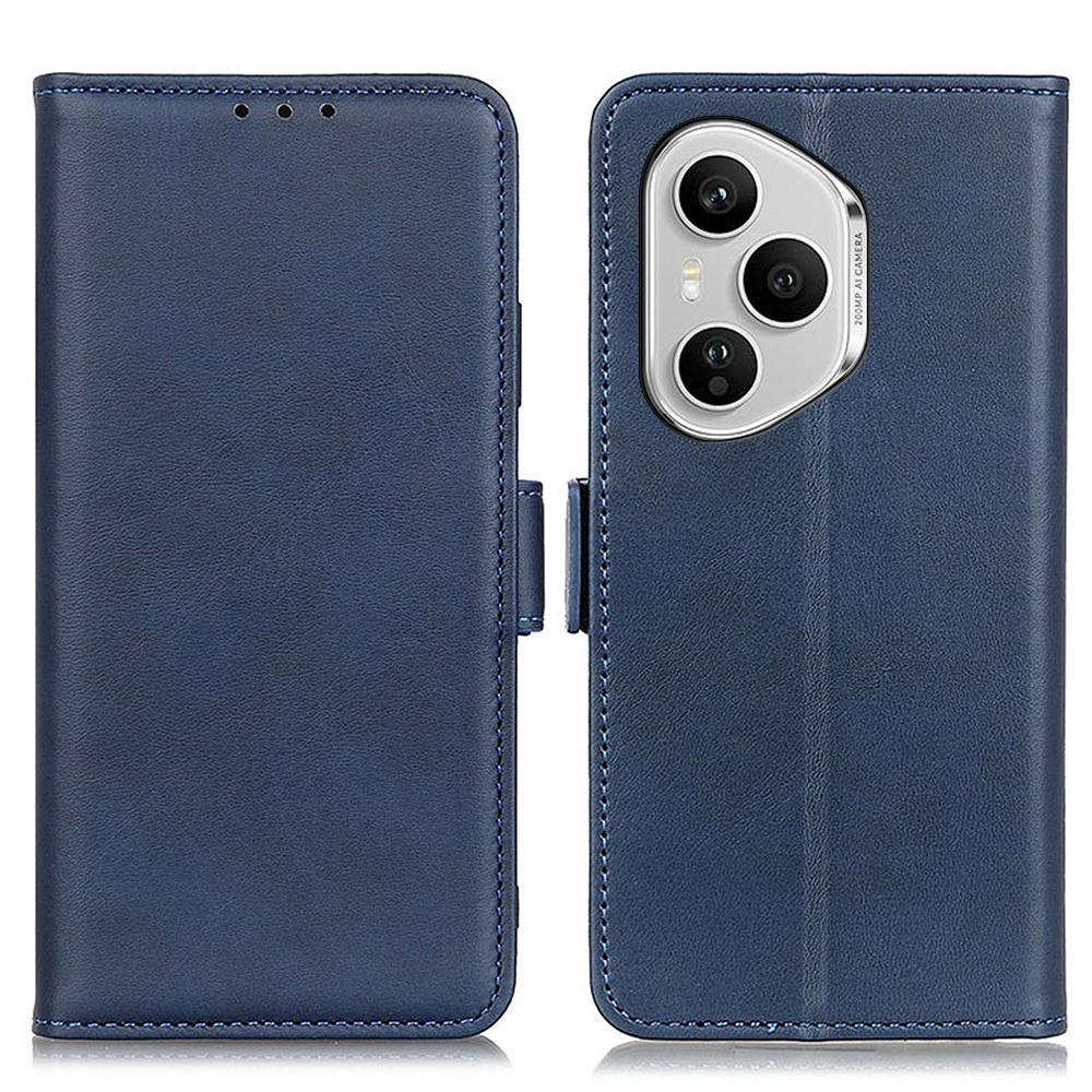 

Для Honor 400 Pro 5G (Глобальный) Чехол-подставка из ПУ кожи с текстурой коровьей кожи Blue