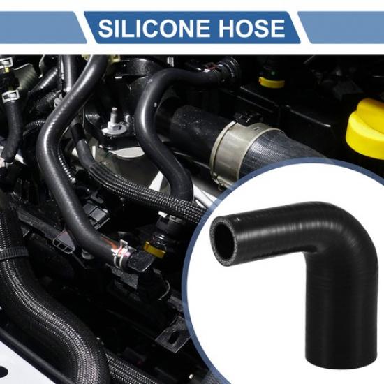 25-45mm 098"-177" ID 102mm 402" Length 90 Degrees Black Car Silicone Hose