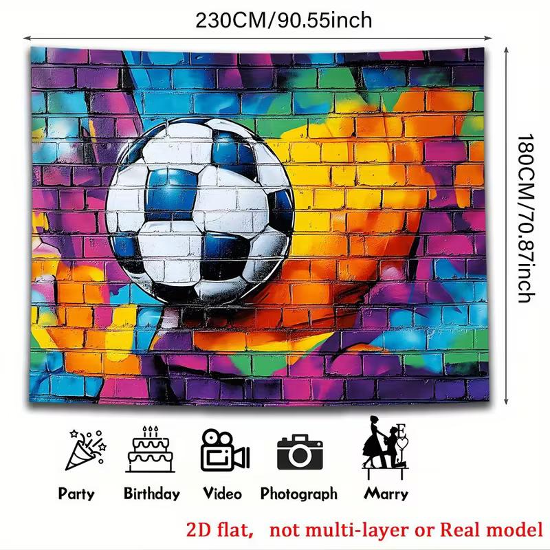 

2D Street Art Football Themed Party Decoration Backdrop 47.2x31.5inch/120*80cm