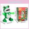 Popular Electric Dancing Frog Toy With Light And Sound Effects Wholesale For Street Vendors