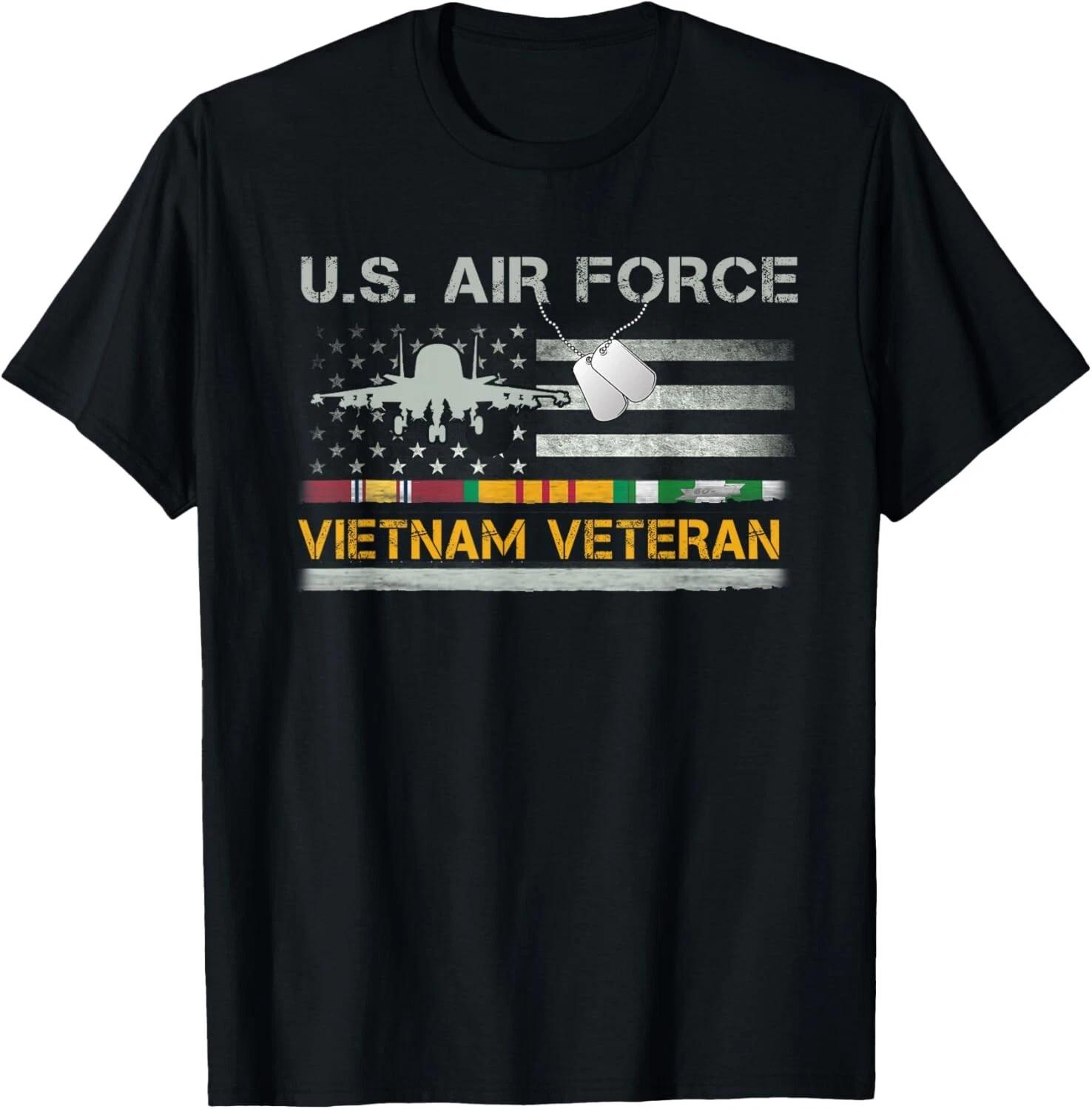 US Air Force Vietnam Veteran_ USAF Veteran_ USA Flag Gift Unisex T-Shirt S