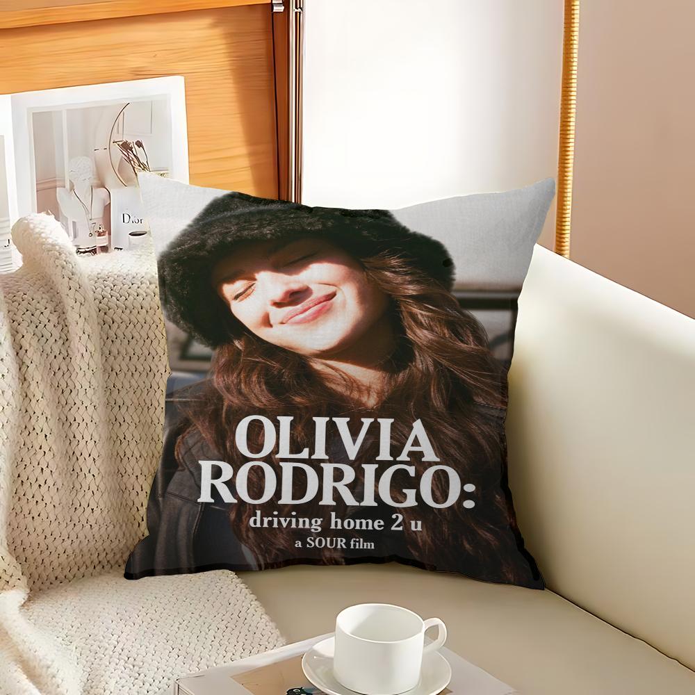 Olivia Rodrigo Pillow Anime Pillow Sofa Bed Head Pillow Cover Cushion Cover 45x45 Cm Fashion
