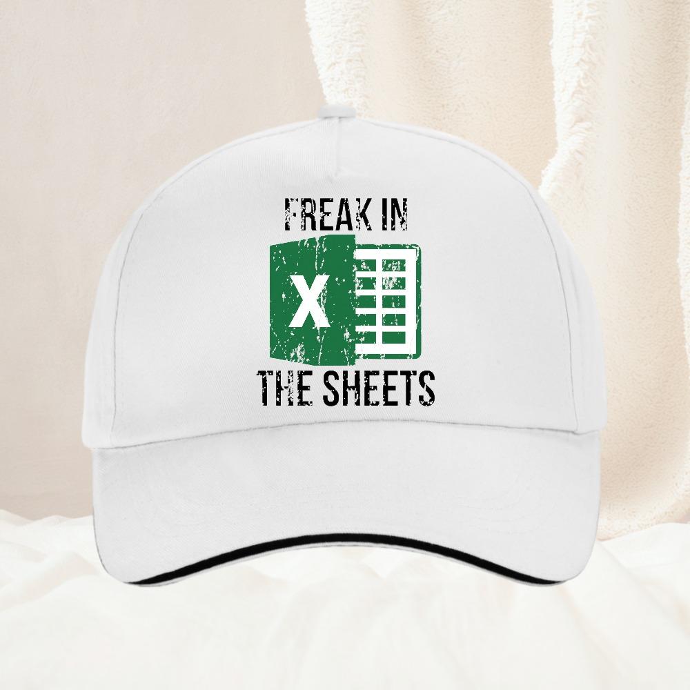 Freak in The Sheets Unisex and Women Soft Fashion hat Excel Spreadsheets Wfh Work From Home Accounting Baseball Cap