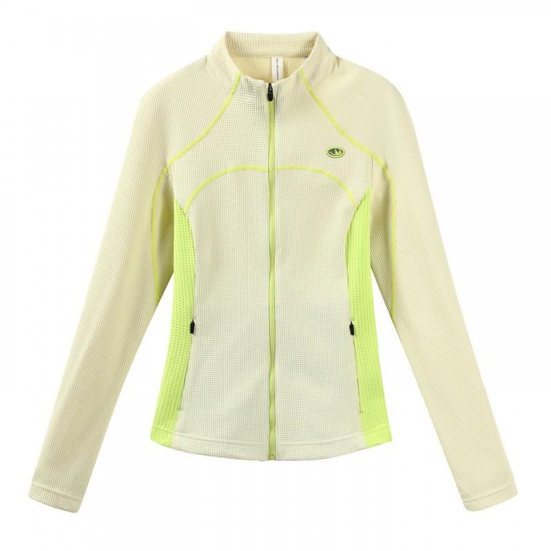 Womens Slim Fit Short Sports Jacket Quick Dry Color Block Stand Collar Zip Up Top Outdoor Hiking Camping