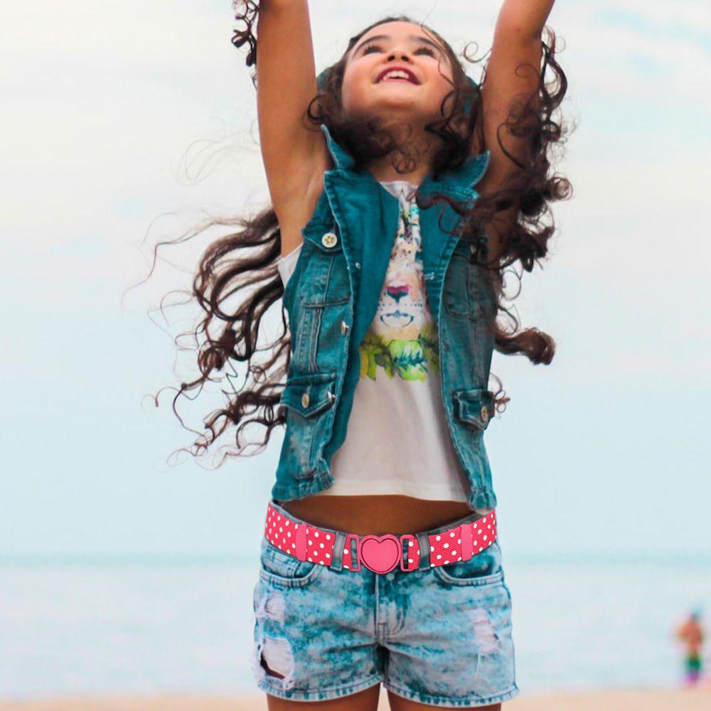 Fashion Elastic Kids Waistband Waist Belt Elastic Belts Heart Buckle Belt