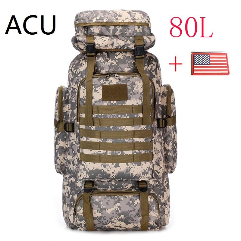 80L/100L Mountaineering Bag Climb Bag Tactical Backpacks Large Backpack Outdoors Hiking Camping Travel Bags