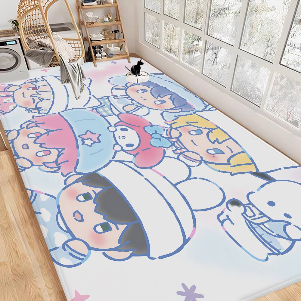Kpop P-PLAVE Long Rugs Cheaper Anti-slip Modern Living Room Balcony Printed Bedside Area Rugs