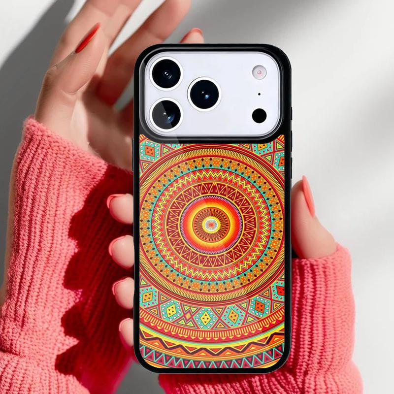 Bohemian Tie Dye Hippie Mandala Phone Case for iPhone 17 16 15 14 13 Pro Max Back Cover for 12 11 Pro Coque