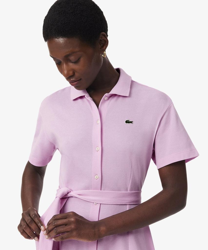 Lacoste Women'S Fit-And-Flare Belted Polo Dress Ef9621-56G Z4H