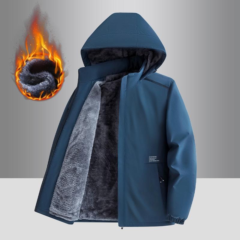 Fleece Thickened Jacket Jacket Men's Autumn and Winter Pilot Cotton-padded Jacket Men's Windproof and Waterproof Jacket Mountaineering Suit