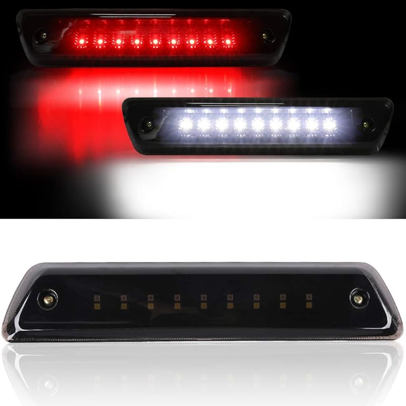 3Rd Third Brake Light For 1992 1993 1994 1995 1996 1997 Ford F150 F250 F350 Bronco High Mount Stop Light Assembly LED Smoked Cargo Lamp Accessories