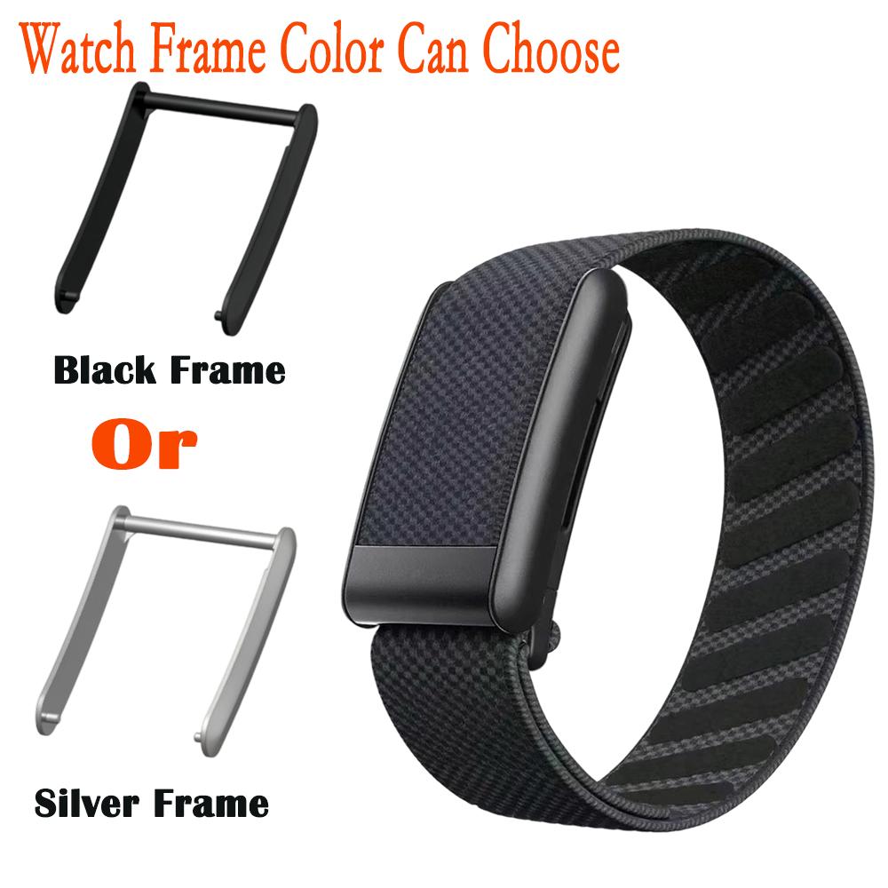 Kompatibel für Whoop 5.0 Nylon-Gewebe Weiches Atmungsaktives Verstellbares Ersatz-Armband für Whoop 5.0 Metallrahmen Band Zubehör