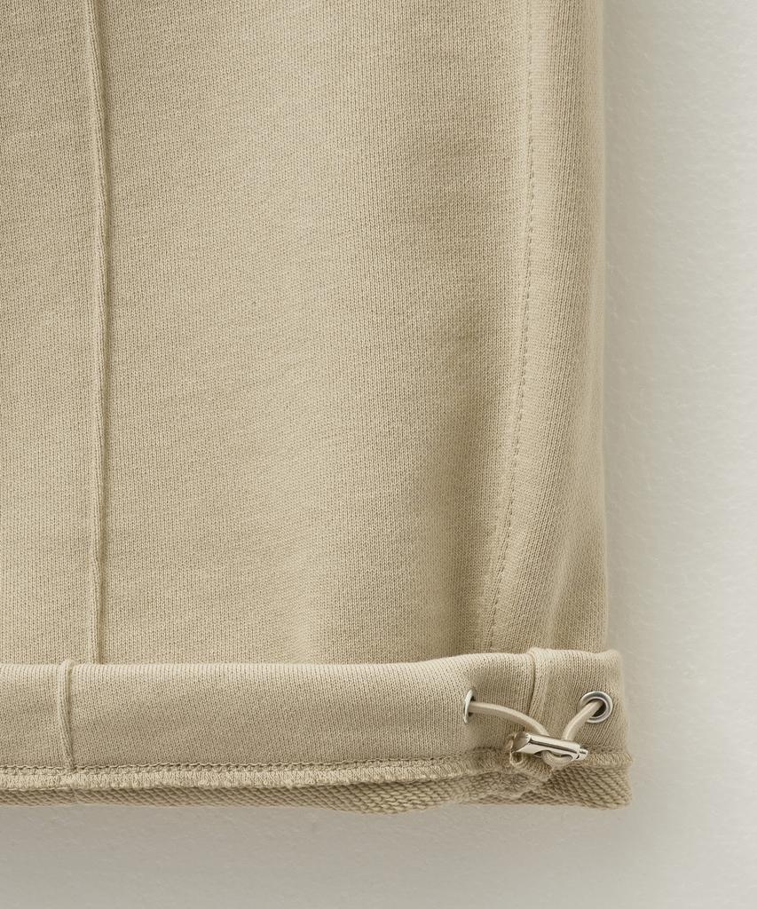 Seteo Cotton Elastic Waist Sweatpants Beige (Type A)