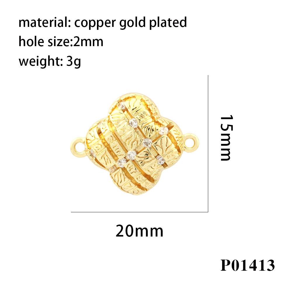 Electroplated Gold Zircon Heart & Star Pendant for DIY Necklaces & Bracelets