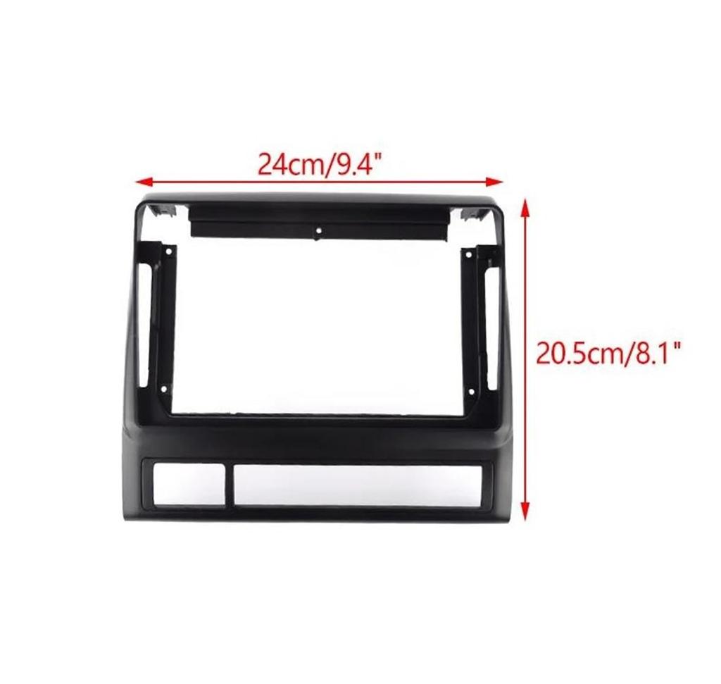 Car Interior Car Dash Stereo Radio Face Panel Frame Trim 2DIN 9" Black ABS