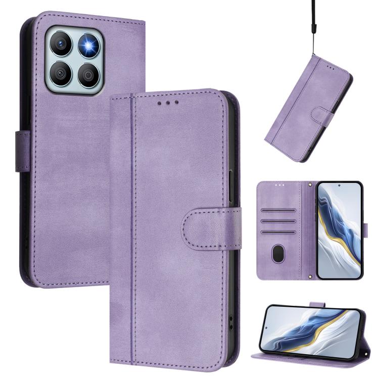 Linien-Spleißschnalle Retro Leder Handyhülle