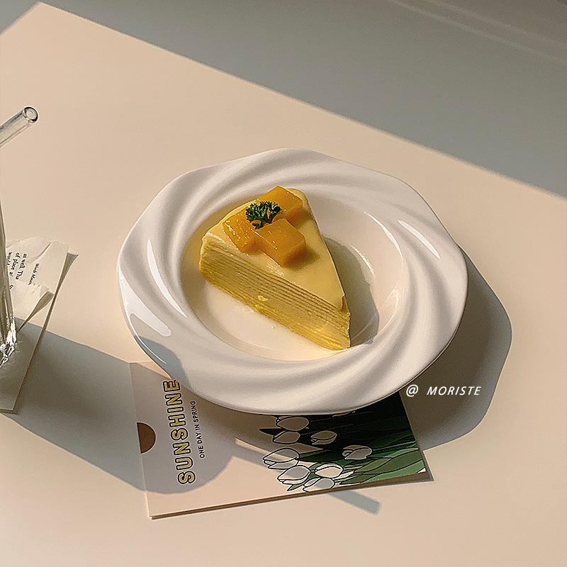 Hochwertige weiße Keramik Dessert- und Pastateller für den Hausgebrauch