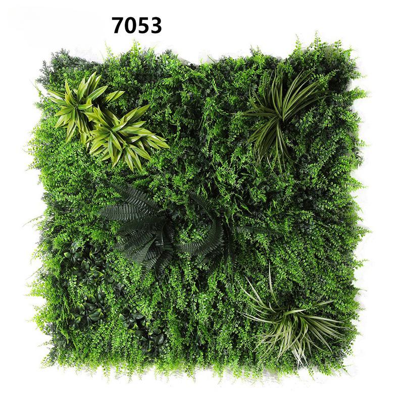 1*1 Meter Simulated Sun Protection Plant Wall Green Plant Background Wall Plastic False Lawn Door Head Outdoor Decorative Flower Wall Lawn