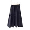 Plaid Woolen A-Line Skirt - Retro Artistic Age-Reducing, Elastic Waist, 2025 Autumn/Winter Collection.