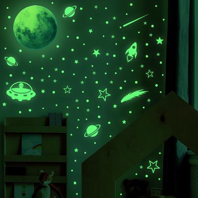 Luminous Planets Decals Fluorescent Meteor Stickers Room Decor Stars Shine In The Dark Home Decoration