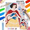 Kit de Arte Pintura a Óleo por Números Branca de Neve. pintura diy feita à mão decoração de casa presentes