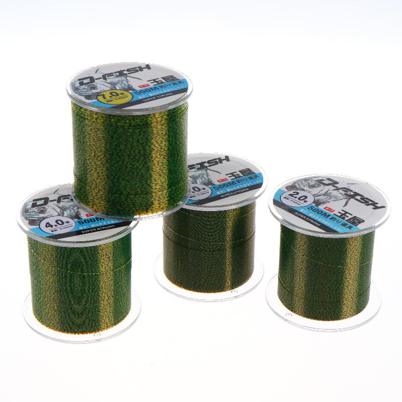 500M 3D Spotted Invisible Fishing Line Color Changing Monofilament Fishing Line Speckle Fluorocarbon Coated Carp Fishing Pesca