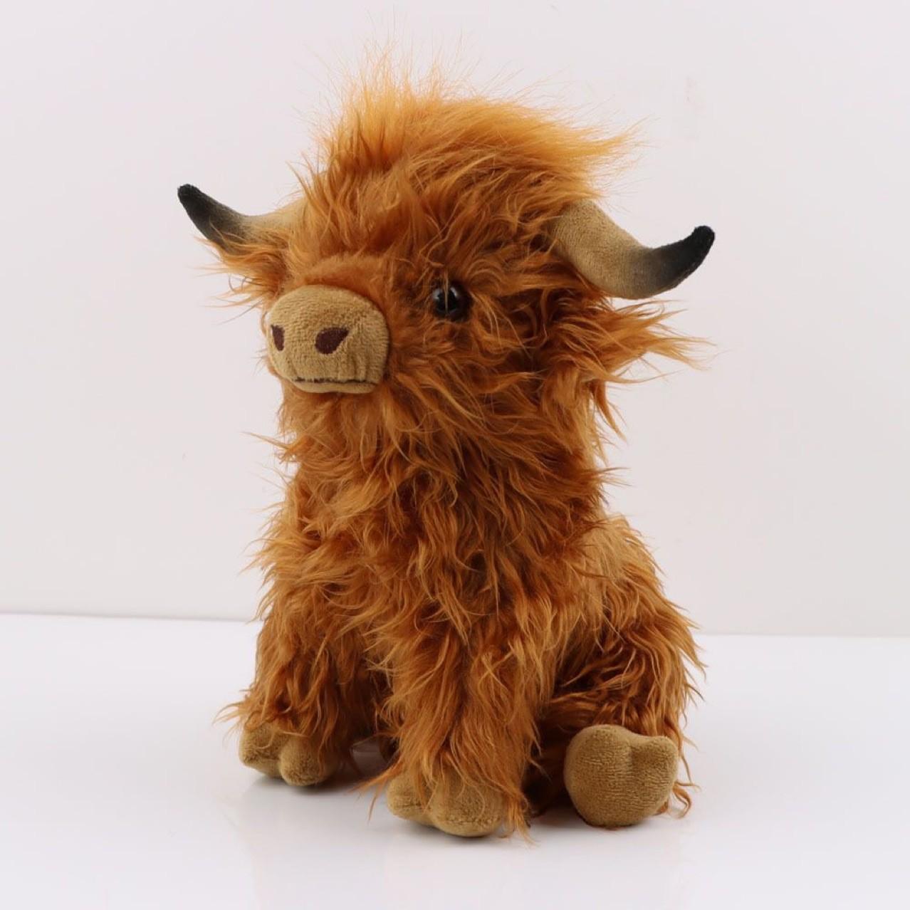 

Highland Cow Plush Toy - Scottish Celebrity Doll 20cm темно-коричневого