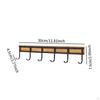 2 Pieces Kitchen Utensil Rack, Wall Mount Multipurpose 6 Hooks Key Holder, Hook for