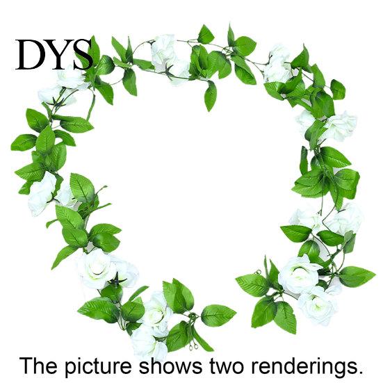 Fake Flower Simulation Eco-friendly Anti-fade 7 Colors Artificial Rose Vine for Household