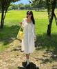 Plack Woman Pintuck Shirred Dress 2 Colors