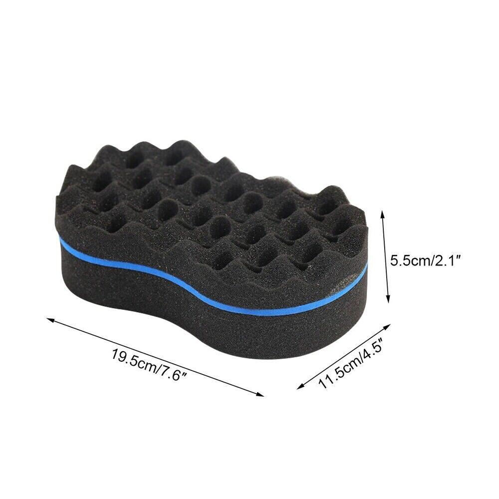 Brosse à cheveux multi-trous Twists Magic Barber éponge double face Afro Curl Wave