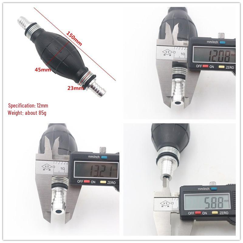 Aluminum Alloy One-Way Car/Boat Hand Squeeze Oil Pump - Suction Oil Extractor for Gasoline (6/8/10/12 Mm)