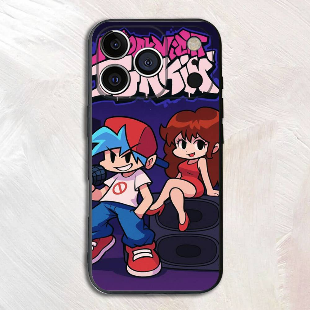 F-Friday N-Night Funkin Silicone Phone Case For iPhone 17,16,15,14,13,12 X XS Plus Pro Max Shockproof Soft Cover