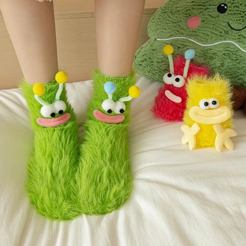 Gras Raupe Schlafsocken Dicke Charakter Socken