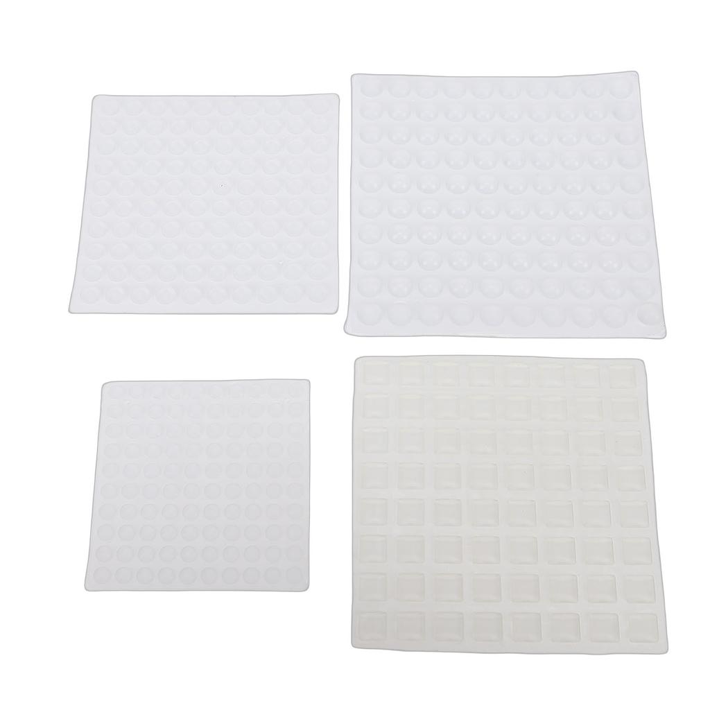 364pcs Bump Dots for Visually Impaired Assorted Shapes Low Vision Braille Stickers Silicone Raised Tactile Dots White
