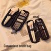 Reise-Make-up-Pinsel-Tasche mit großer Kapazität - Tragbares 2025 Etui für Lidschatten, Puderpinsel und Stifte.