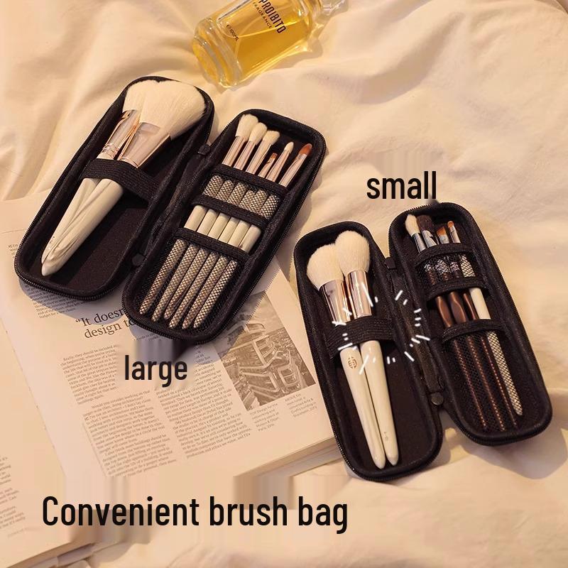 Reise-Make-up-Pinsel-Tasche mit großer Kapazität - Tragbares 2025 Etui für Lidschatten, Puderpinsel und Stifte.