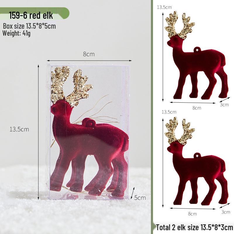 Hand-Painted Wine Red Christmas Ornament - Flocked Hanging Ball for Trees, Hotels, Malls, and Window Displays