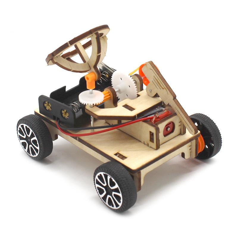 DIY Battlefield Radar Vehicle Model STEAM Electric Educational Kit 3D Assemble Kids Puzzle Scientific Fun Creative Toy Gift