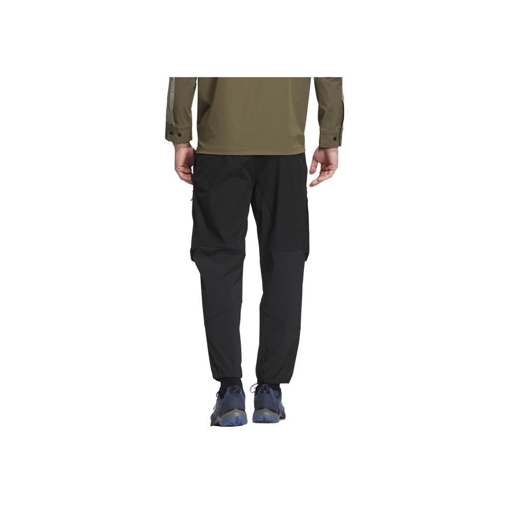 Adidas Solid Color Stylish Trim Outdoor Cargo Pants Men Pants Black IC7994